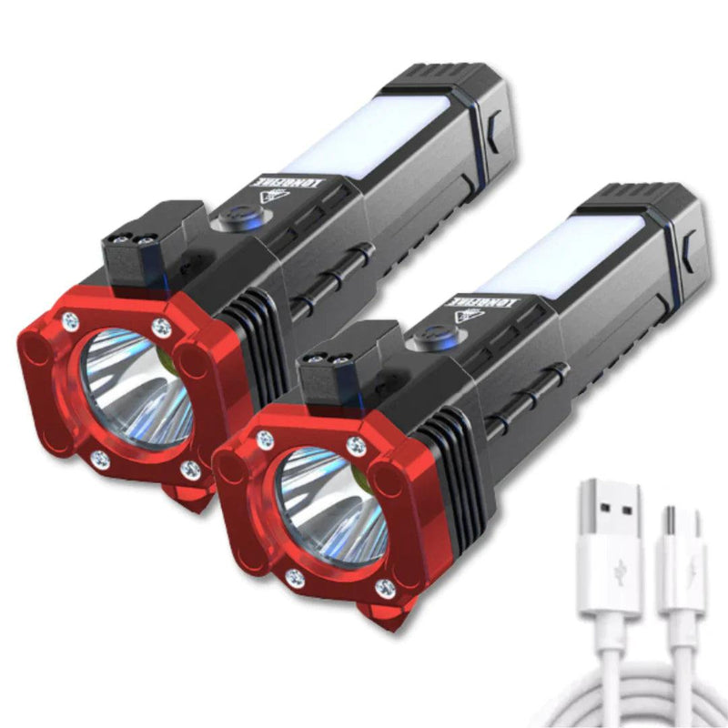 Lanterna Tática 4 em 1 com Powerbank Integrado - PAGUE 1 LEVE 2 - 18cliccks